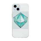 jewel_beのパライバトルマリン Soft Clear Smartphone Case