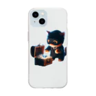 taki・ショップの猫　泥棒 Soft Clear Smartphone Case