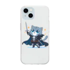 TOSHIRO-Tのファンタジー猫シリーズ・勇者 Soft Clear Smartphone Case