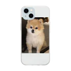 maru1515の愛犬プリン Soft Clear Smartphone Case