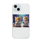 ハミガキマーケットのハミガキ猫 Soft Clear Smartphone Case