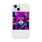 jujumarucatのROCKYCAT　サングラス２ Soft Clear Smartphone Case