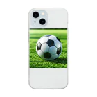 jmjmjmのサッカー好きな家族や友達にプレゼントしよう！ Soft Clear Smartphone Case