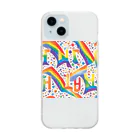 Happy　Rainbow　Flagのレインボーフラッグ Soft Clear Smartphone Case