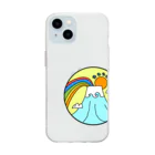 aloha_world_in_circleのjapan mount Fuji rainbow Soft Clear Smartphone Case