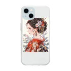 AQUAMETAVERSEの和服姿の女性　sanae 2074 Soft Clear Smartphone Case