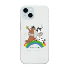 Feel at home🍀のホルちゃんとジャージーちゃん Soft Clear Smartphone Case