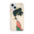 寿めでたや(ukiyoe)の浮世絵：喜多川歌麿_＜教訓親の目鑑＞ Soft Clear Smartphone Case