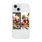 katohkouchiのCreate_an_illustration_of_a_mischievous_cat_gettin_mischievous_cat Soft Clear Smartphone Case