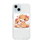 samotadaのハグハグドッグ Soft Clear Smartphone Case