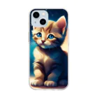 mofu-fuwa のかわいいねこ Soft Clear Smartphone Case