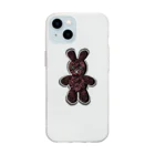 usa100のうさぎと懐中時計 Soft Clear Smartphone Case