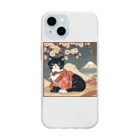 にゃんこグッズのにゃんこ浮世絵ニャン🎵 Soft Clear Smartphone Case