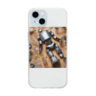 d-design-labのガラクタとロボット Soft Clear Smartphone Case