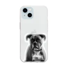 barbyGGGの超キュートなボクサー犬 Soft Clear Smartphone Case