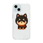 yukari_hのまんまる黒柴 Soft Clear Smartphone Case