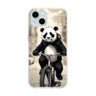 sonson1018のsonson自転車ぱんだ Soft Clear Smartphone Case