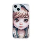 Simple.のかわいい女の子 Soft Clear Smartphone Case