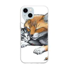 RaVaの犬と猫 Soft Clear Smartphone Case