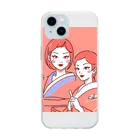 bigbamboofamilyの悪戯な娘達 Soft Clear Smartphone Case