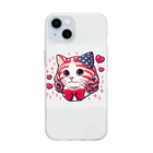 yasurin7000のアメリカンなアメリカンカール Soft Clear Smartphone Case