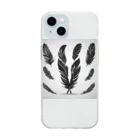 michael−skショップのfeathers of hope Soft Clear Smartphone Case