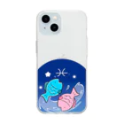 もふもふ堂の魚座 Soft Clear Smartphone Case