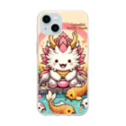 大江戸花火祭りのCelestial Ryujin Realm～天上の龍神社7~4 Soft Clear Smartphone Case