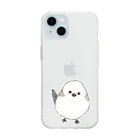 つぴつぴシジュウカラのつぴつぴシマエナガ Soft Clear Smartphone Case