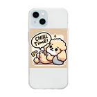 kawashowのトイプードルがリラックス Soft Clear Smartphone Case