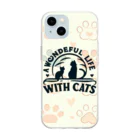 ブルーアイズの猫3 Soft Clear Smartphone Case