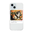 adarahの和風な癒しの三毛猫 Soft Clear Smartphone Case