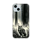 kotpopのOwl in the forest Soft Clear Smartphone Case