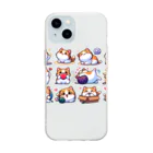 yurumonの癒しcat Soft Clear Smartphone Case