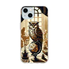 kotpopのOwl and knowledge Soft Clear Smartphone Case