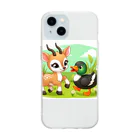 yos-1292583のガモカモグーシー Soft Clear Smartphone Case