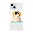 AQUAMETAVERSEの帽子をかぶった可愛い子供ペンギン Marsa 106 Soft Clear Smartphone Case