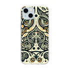 kotpopのSymmetrical Owls Soft Clear Smartphone Case