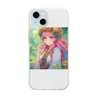 nobuo.comのボヘミアンレディ Soft Clear Smartphone Case