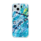 Akya_Artworksの水の惑星 Soft Clear Smartphone Case