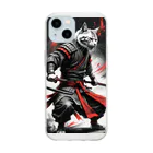 カジャ　かつみ　katsumi kajaのサムライ猫パート1[SAMURAI　CAT] Soft Clear Smartphone Case