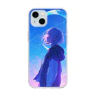 Online/Ojiyの星空さまよう女の子 Soft Clear Smartphone Case