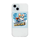 keikei5の柴犬の可愛らしいレスキュー犬 Soft Clear Smartphone Case