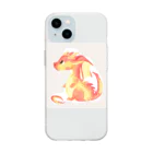 ニャン丸の火の世界に生まれたドラゴン Soft Clear Smartphone Case