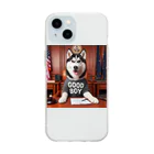 qloのGOOD BOY大統領 Soft Clear Smartphone Case