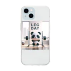 サウナマッチョの筋トレパンダ　Leg Day Soft Clear Smartphone Case