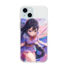 Cat wingsのオリジナルキャラ Soft Clear Smartphone Case