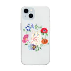 mitsuami_witchのSpring flower&Cat Soft Clear Smartphone Case