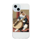 F2 Cat Design Shopの orchestra cat 001 ソフトクリアスマホケース
