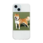 柴犬大好きマンのかわいい柴犬　赤毛 Soft Clear Smartphone Case